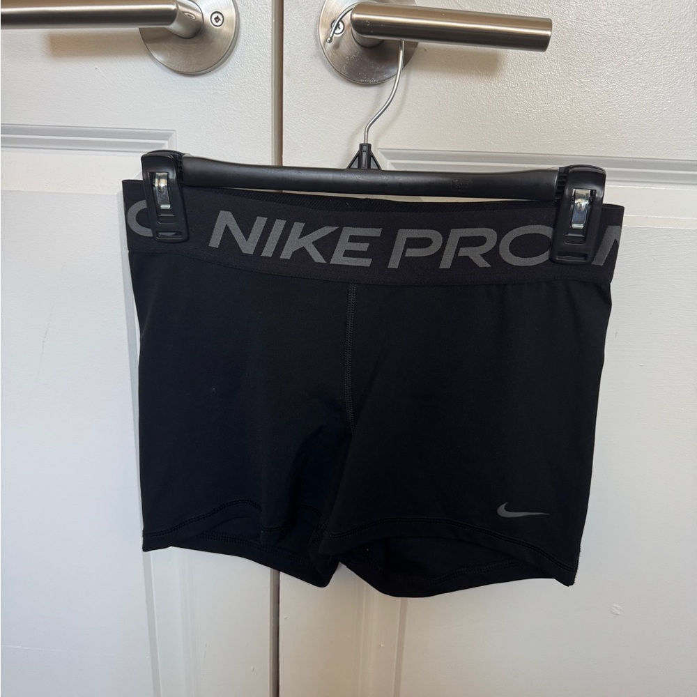 Solid Black Nike Pro Shorts